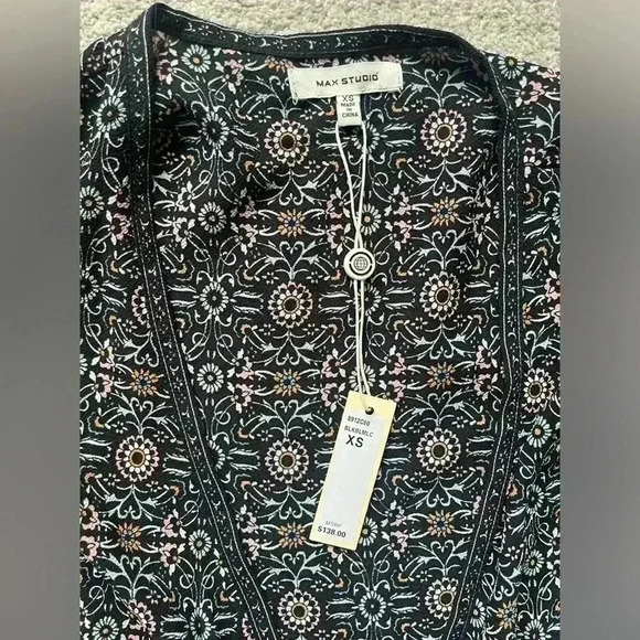 Max Studio Floral Print Wrap Dress  XS - Picture 3 of 5